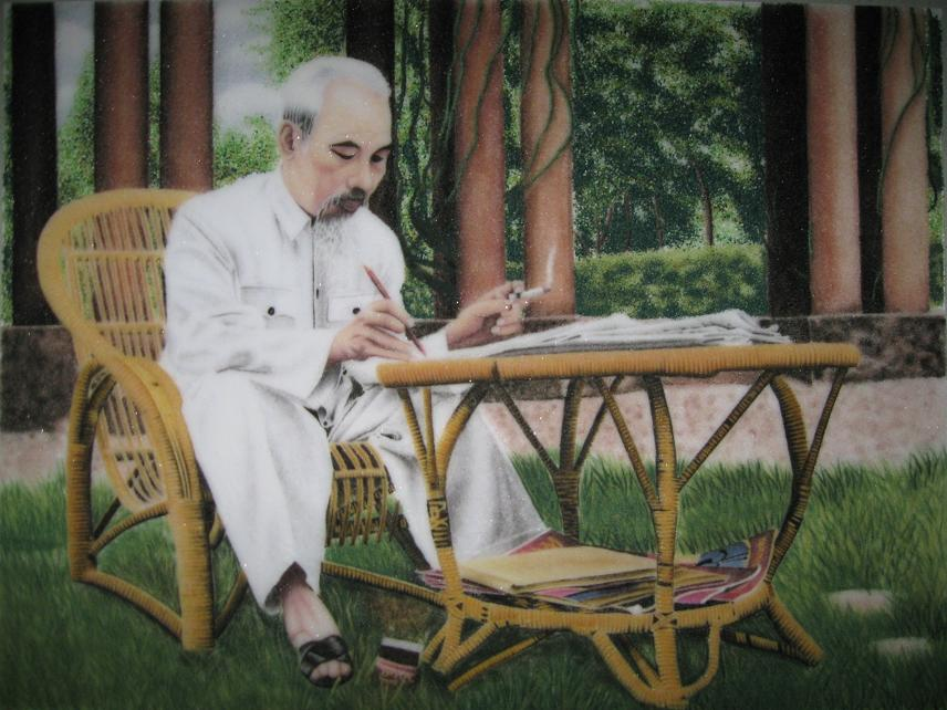 Ho Chi Minh posters exhibited in Laos